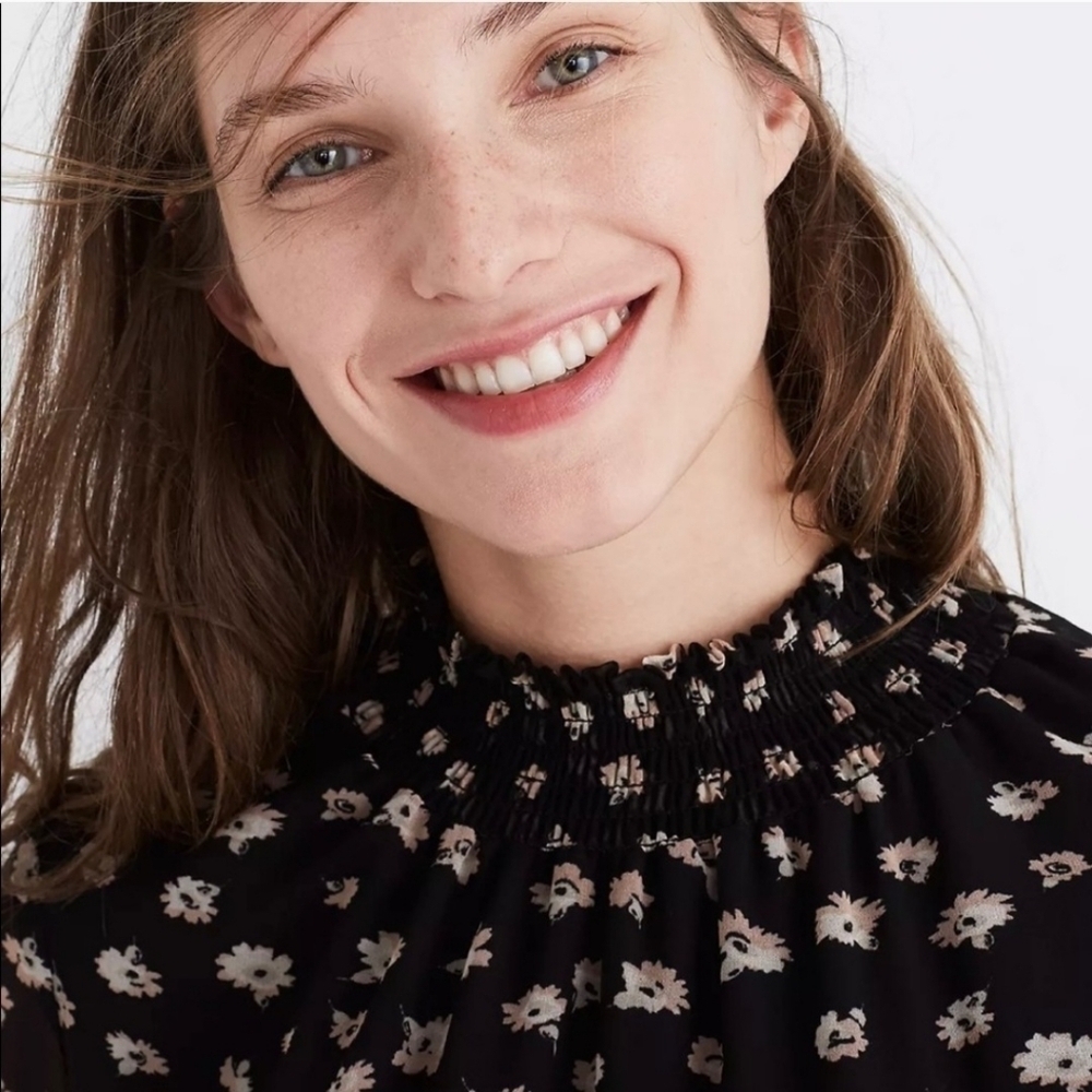 Madewell Mistlight Mockneck Dress in Seattle Floral Size XS - Picture 4 of 15